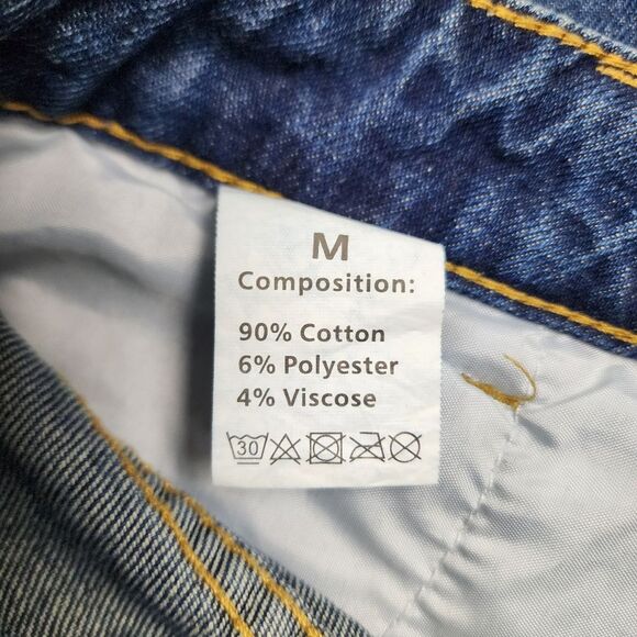 Denim Skirt Maxi Skirt Frayed Hem Jean Skirt Long To The Floor A-line M - Picture 2 of 11